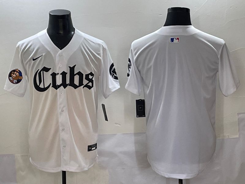 Men 2025 Chicago Cubs Blank White Five generations Joint Name Nike MLB Jersey style 2->chicago cubs->MLB Jersey